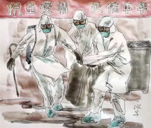 全副武裝的醫護人員和鐵路檢疫點